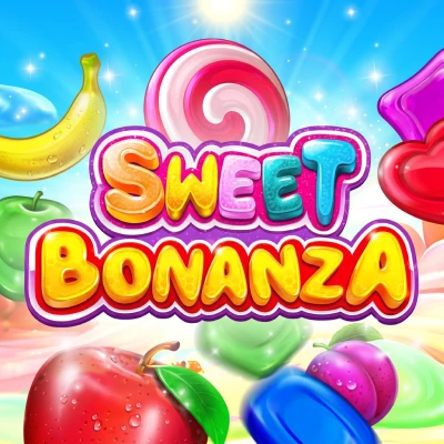 Sweet Bonanza online slot game tile available at RocketPlay Canada